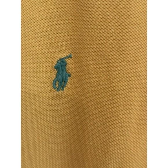Ralph‎ Lauren Men's Classic Fit Mesh Pony Logo Polo Shirt Yellow Size XL - Picture 3 of 3